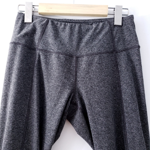 REFLEX Leggings Mid Rise Grey Sheer Detail - Picture 3 of 8